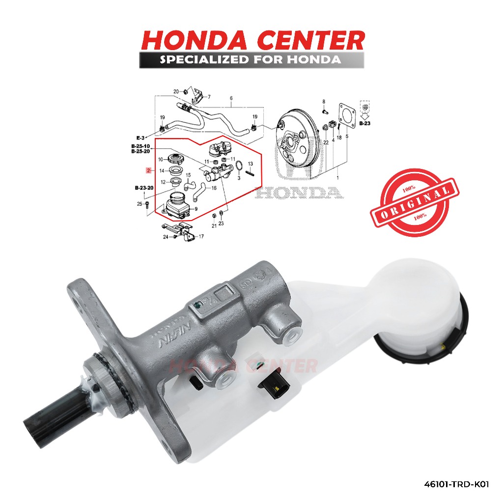 Original Honda Master Sentral Central Rem Mobil Honda Brio Brv Mobilio Non VSA