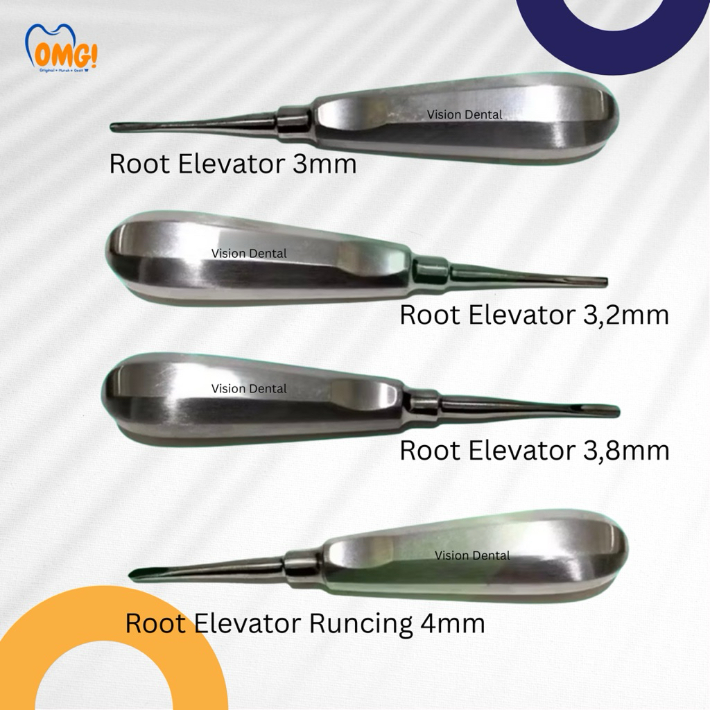 Vision Dental Root Elevator Bein / Dental Bein Elevator Ekstrasi Gigi
