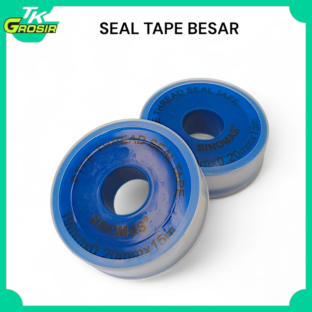 [1pcs] Seal Tape Besar Sinomas 19mm x 15m - Isolatip Kran Air PTFE Thread Seal Tape