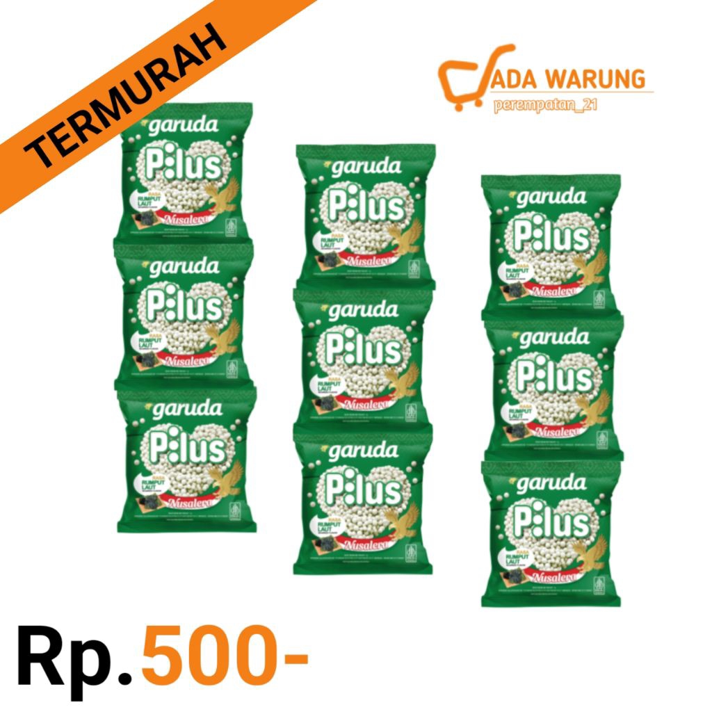 Pilus Garuda Rumput Laut 500-an / Snack Pilus Rasa Seaweed / Cemilan Renyah Garuda / Pilus Favorit