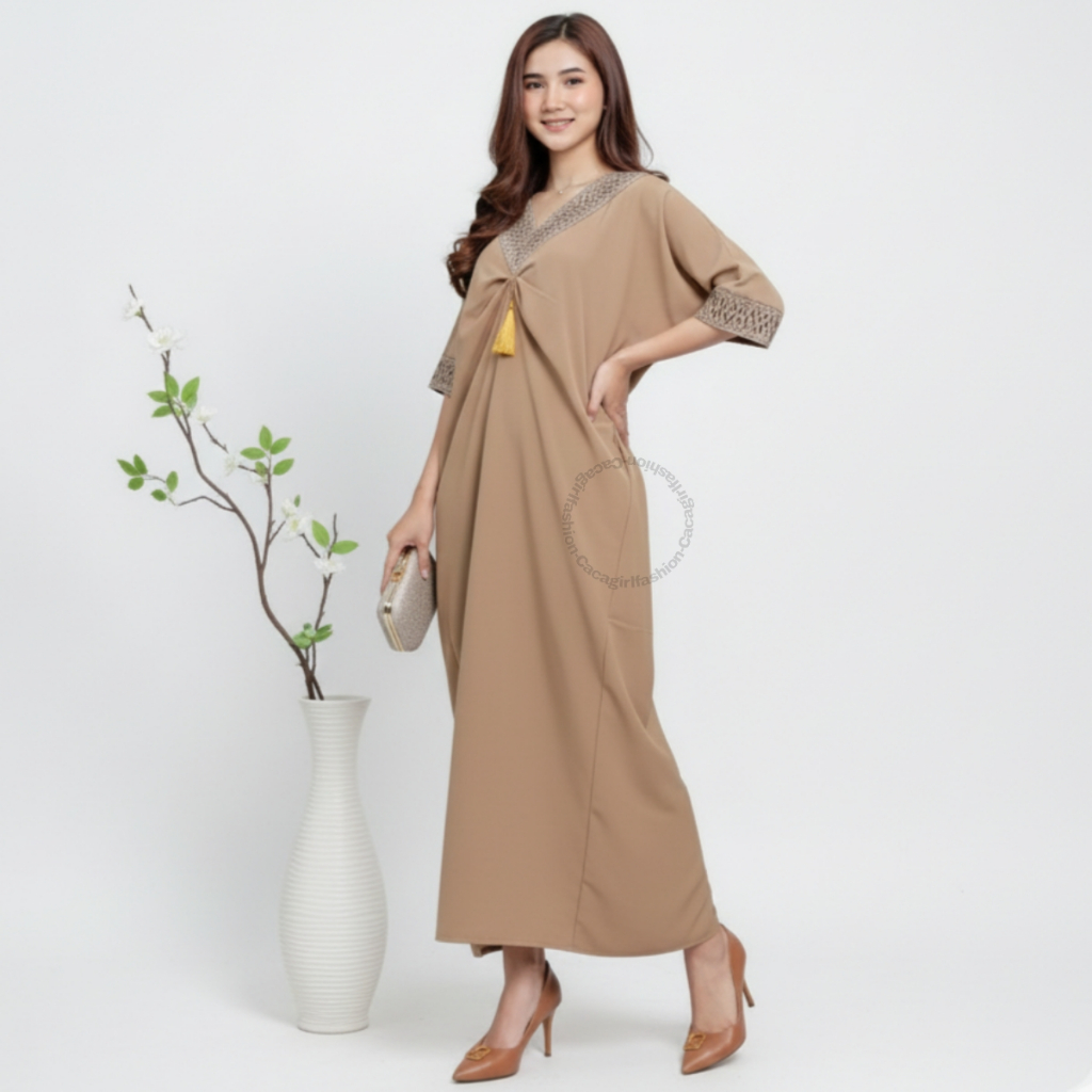 Kaftan Muslim Oversize / kaftan Humaira / Gamis lebaran wanita 2024 terbaru / dress kondangan remaja