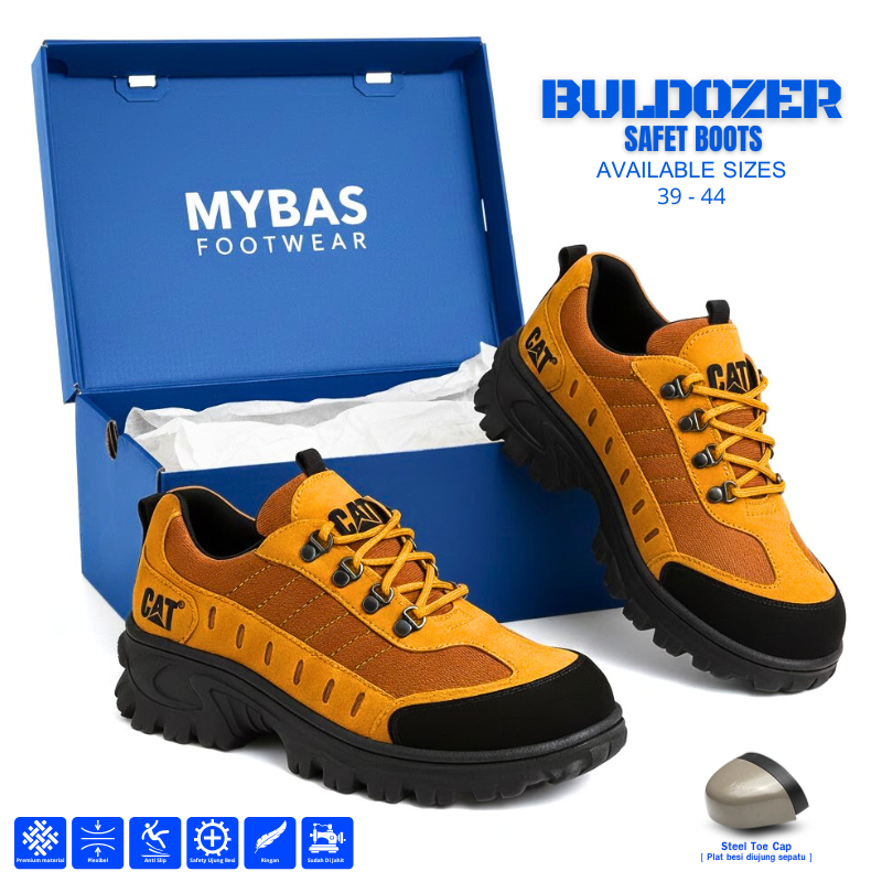 Sepatu Safety Pria Ujung Besi - Sepatu Safety Outdor Kerja Lapangan Proyek Bangunan
