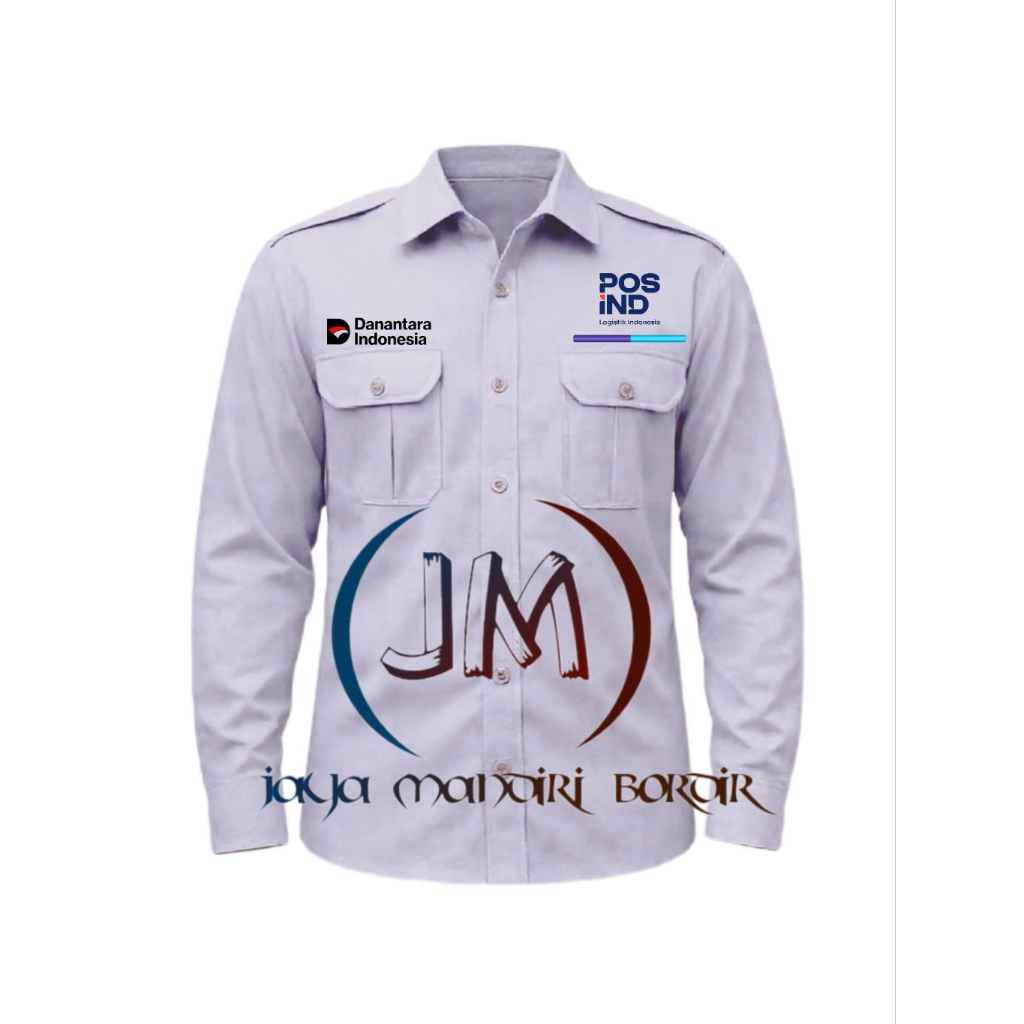 KEMEJA SERAGAM DANANTARA BORDIR || KEMEJA DANANTARA INDONESIA BORDIR || KEMEJA POS INDONESIA BORDIR 