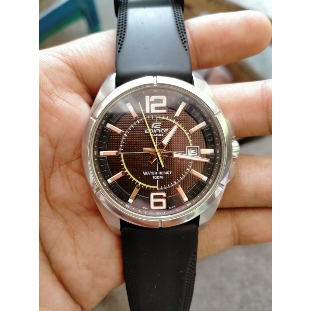Casio Edifice EFR-101 Brown Dial Original 100%