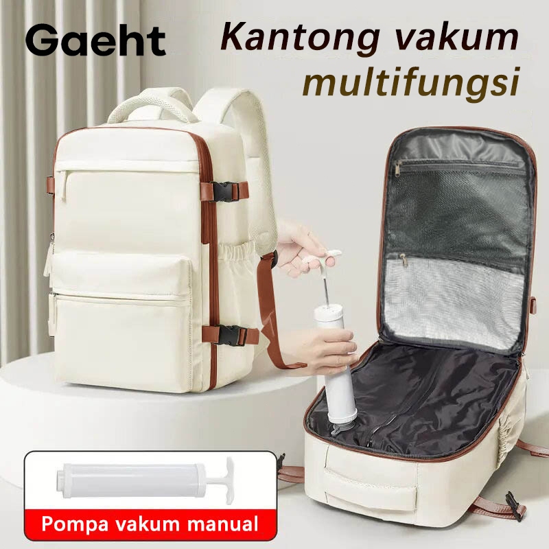 GAEHT Kompresi Vakum Baju Travel Backpack 50L Ransel Wanita 17 Inch Waterproof Carry On Daypack