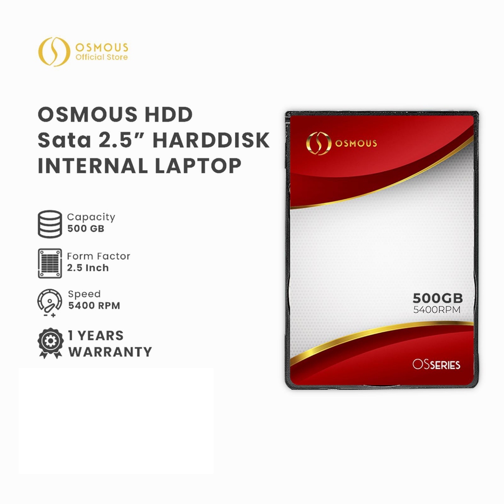 Osmous Red Hardisk HDD Internal Laptop 500GB 1TB SATA 2.5" - 5400RPM