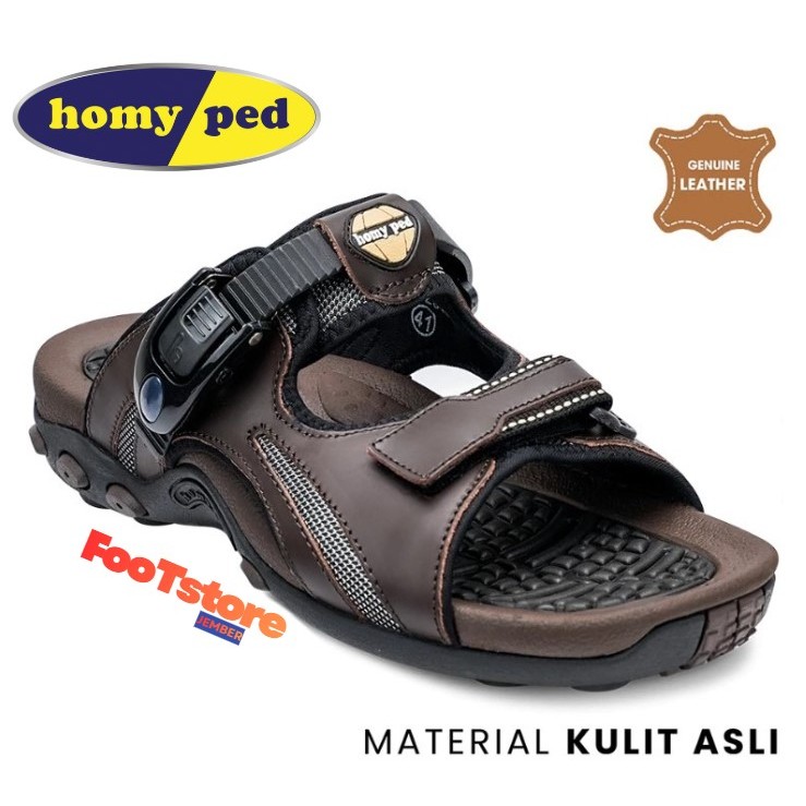 Sandal Gunung Homyped Pria Kulit Asli - 100% original