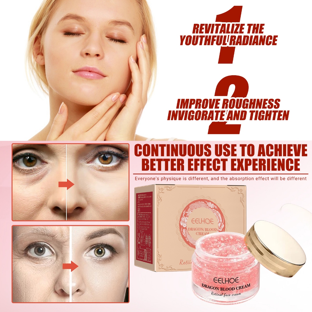 Eelhoe Retinol Face Firming Cream Krim Wajah Retinol  Krim Pelembap Retinol Anti Penuaan 50g