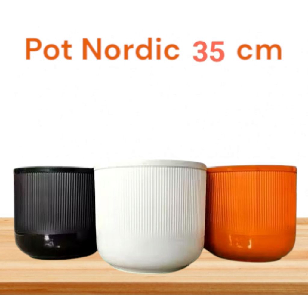 Pot CJP Nordic 35 Pot Plastik Minimalis Pot Bunga