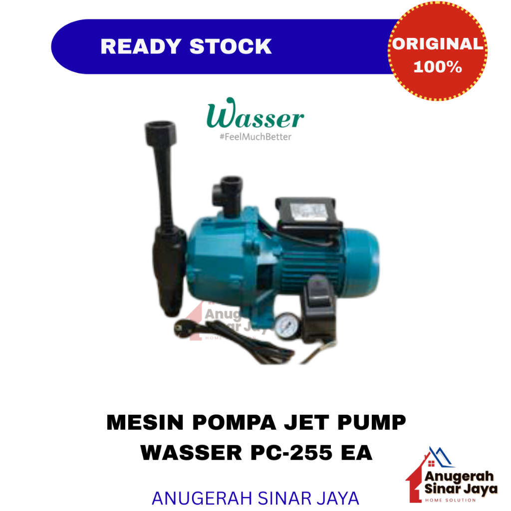 Mesin Pompa Air Jet Pump Wasser PC 255 EA - Otomatis / Tabung / Tanpa Tabung