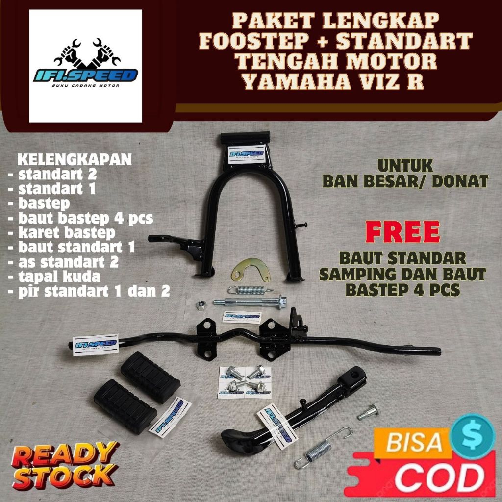 IFI - PAKET LENGKAP STEP FOOTSTEP BASTEP DEPAN SET STANDART TENGAH 2 BAN BESAR FIZ R FISR VIZ R F1Z 