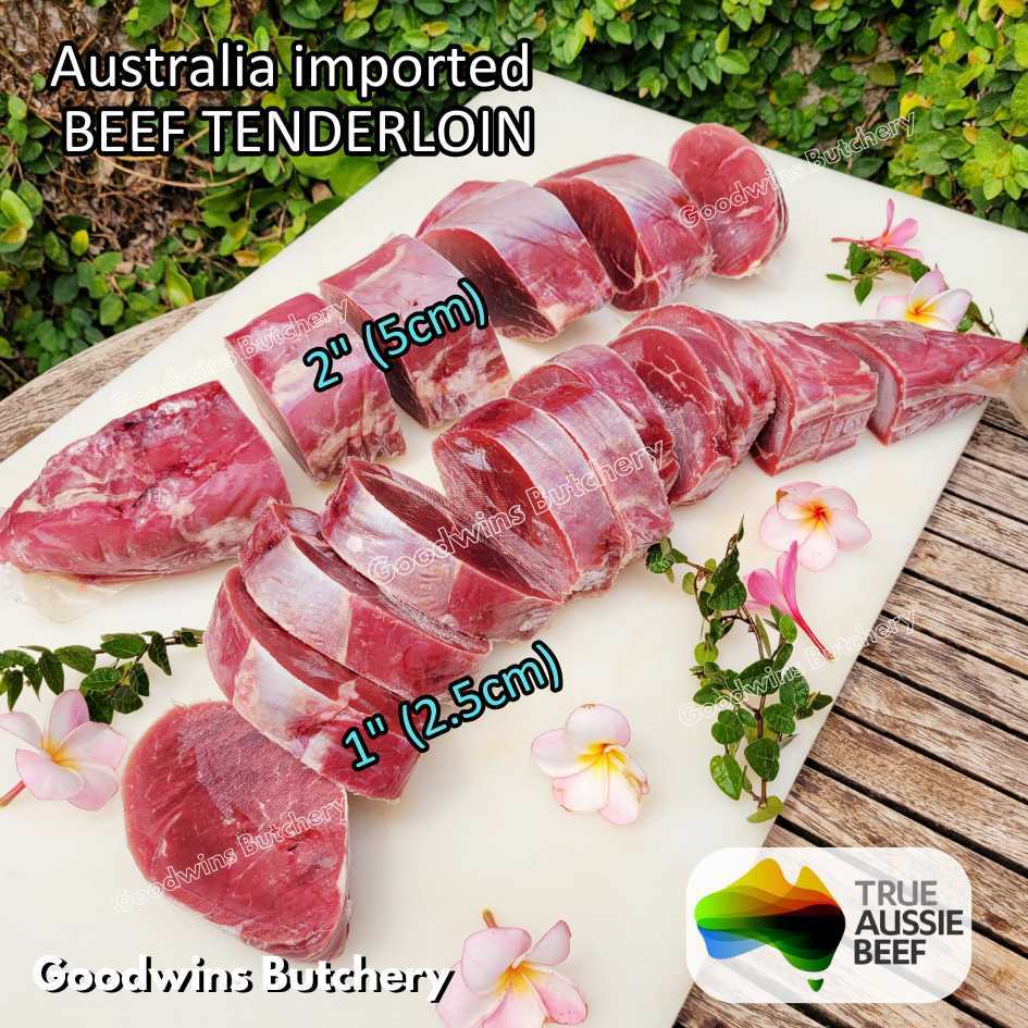 Beef TENDERLOIN Australia New Zealand NZ Brazil Wellington Steak cuts +/- 600gr | daging sapi import