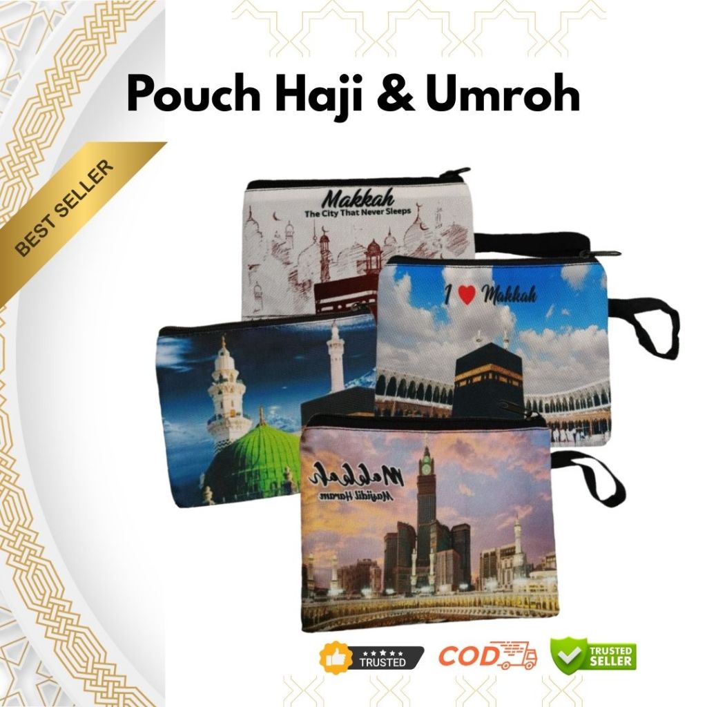 Grosir Dompet Pouch Mekah - Souvenir Haji Umroh Praktis Murah Meriah