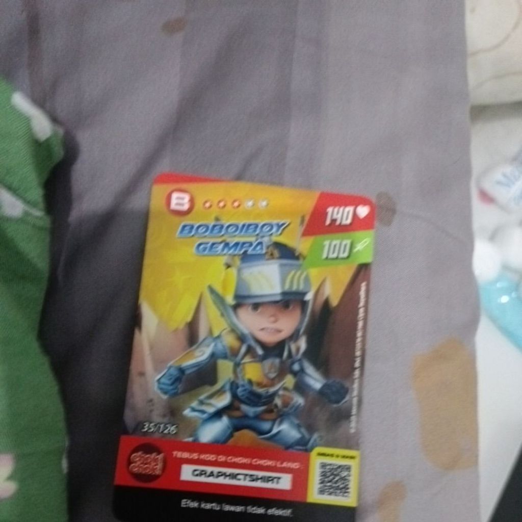 kartu boboiboy gempa