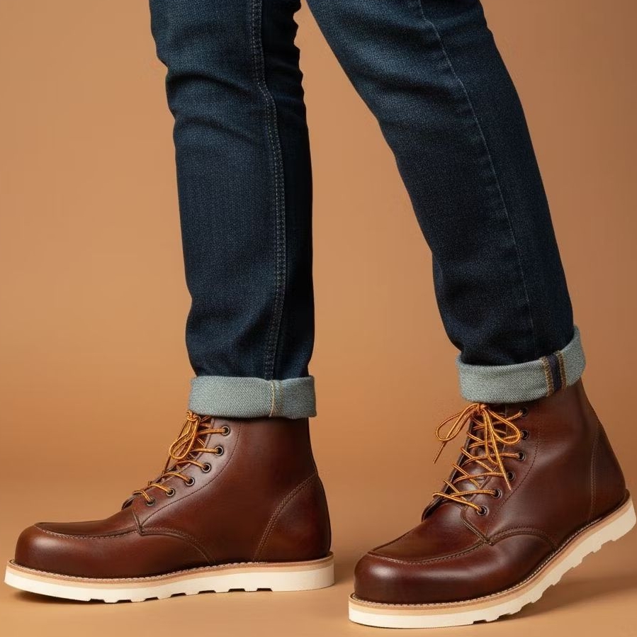 moctoe boots engineer safety leather ll sepatu boots moctoe leather