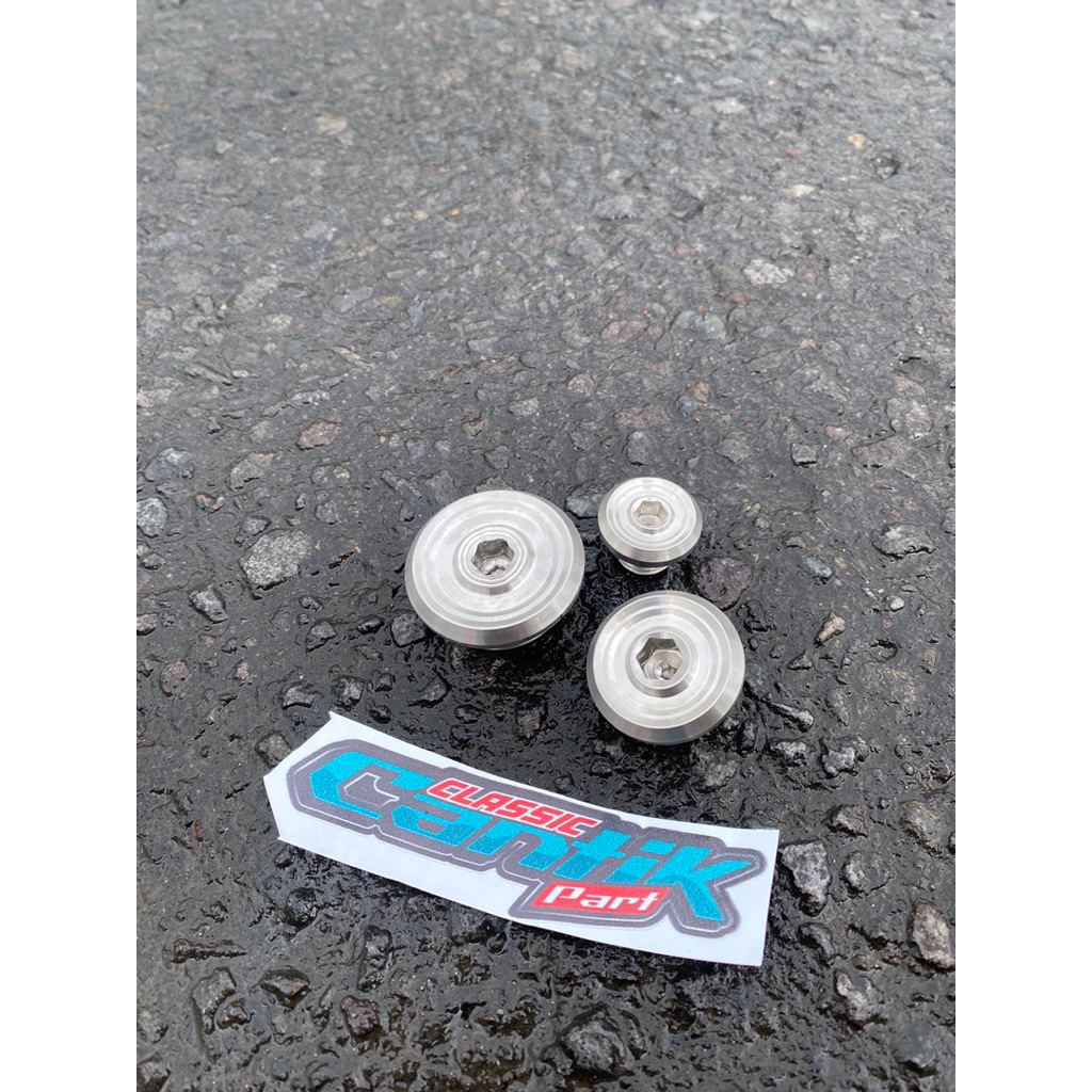 KOIN MAGNET SET TUTUP OLI STENLIS / STAINLESS BUBUT CNC PNP CB GL MP TIGER