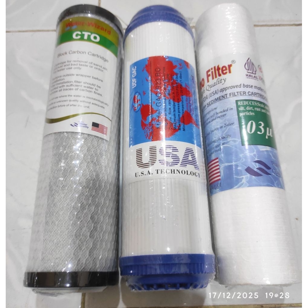 Paket Filter RO ( Filter Air Minum .Nano, GAC,CTO)