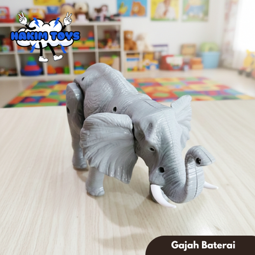 Mainan Gajah Elektrik Jumbo Suara Musik Anak Edukatif