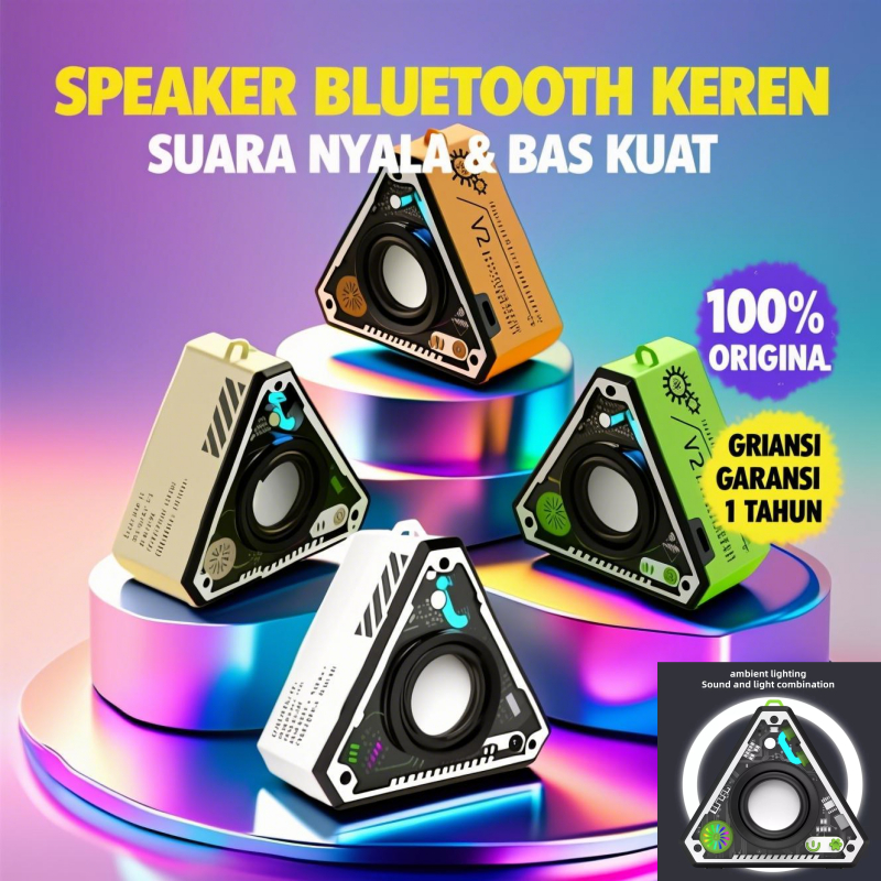 Speaker Bluetooth Mini Keren RGB Portable Suara Jernih Bass Kuat Original Garansi 1 Tahun HargaMurah