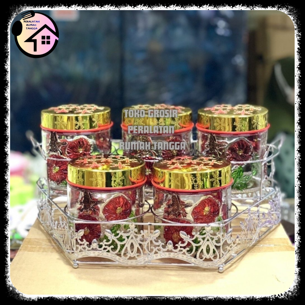 SOUVENIR TOPLES KACA LEBARAN  SET 4PCS - TOPLES KUE - TOPLES HIAS KACA BELING - TOPLES MEWAH