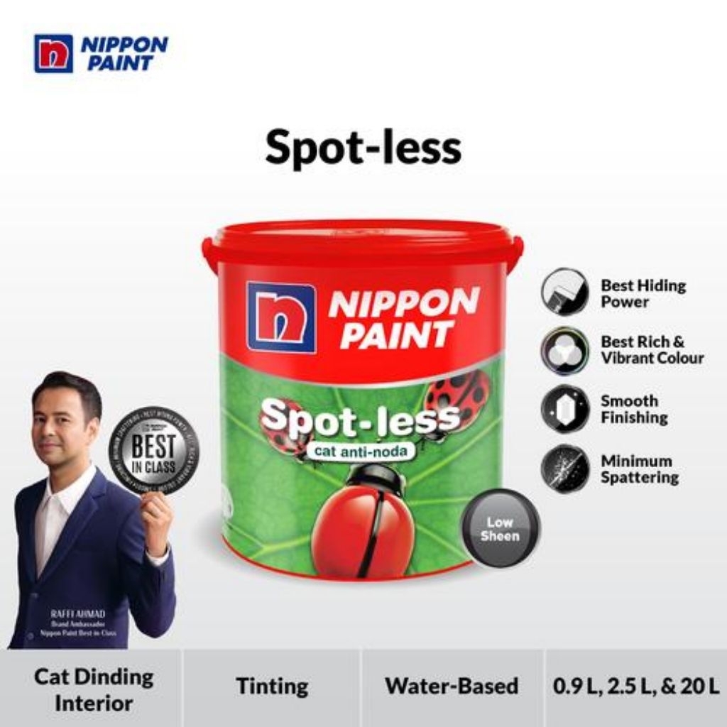 Nippon Paint Spotless 2.5L / cat premium interior dinding dalam anti noda