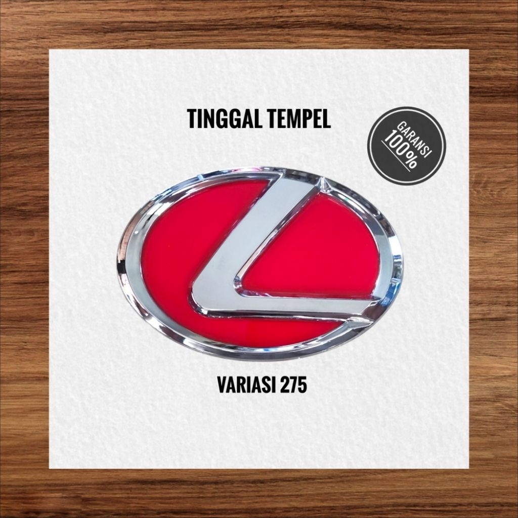 emblem logo Lexus / logo mobil Lexus / logo emblem Lexus universal / emblem Lexus warna merah / logo