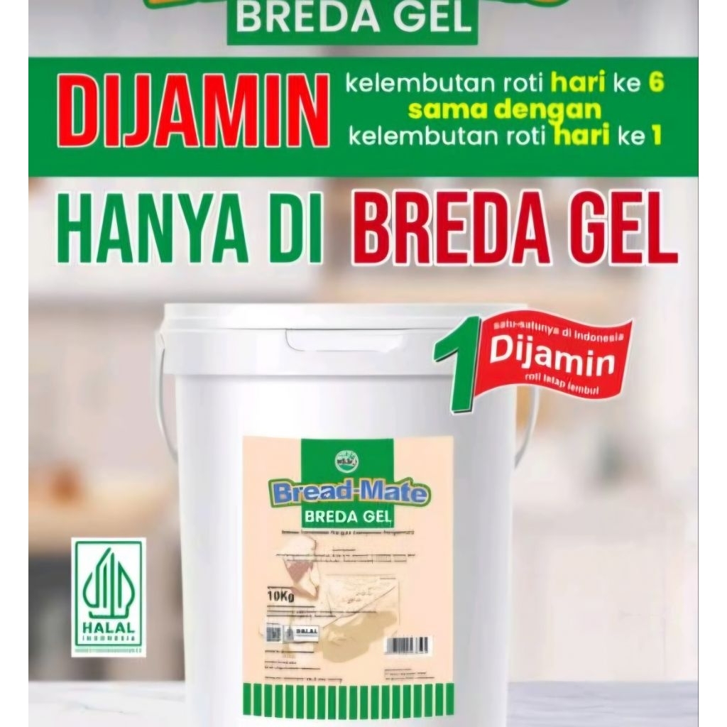 Breda Gel pelembut roti dan kue donat 1kg dan 500 gr
