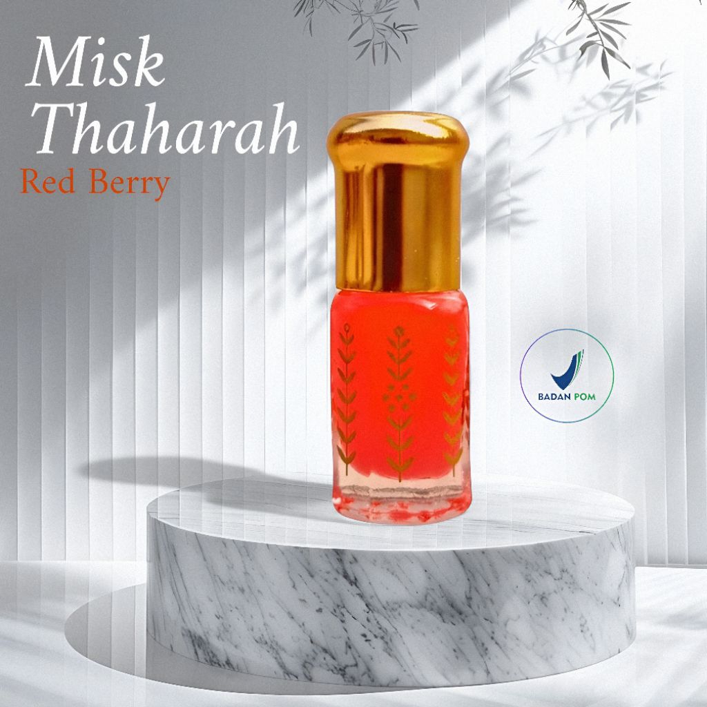 Misk Thaharah | Parfum Misk Thoharah Red Berry Eau De Parfume 3ml | Unisex Parfum Non Alkohol Tahan 