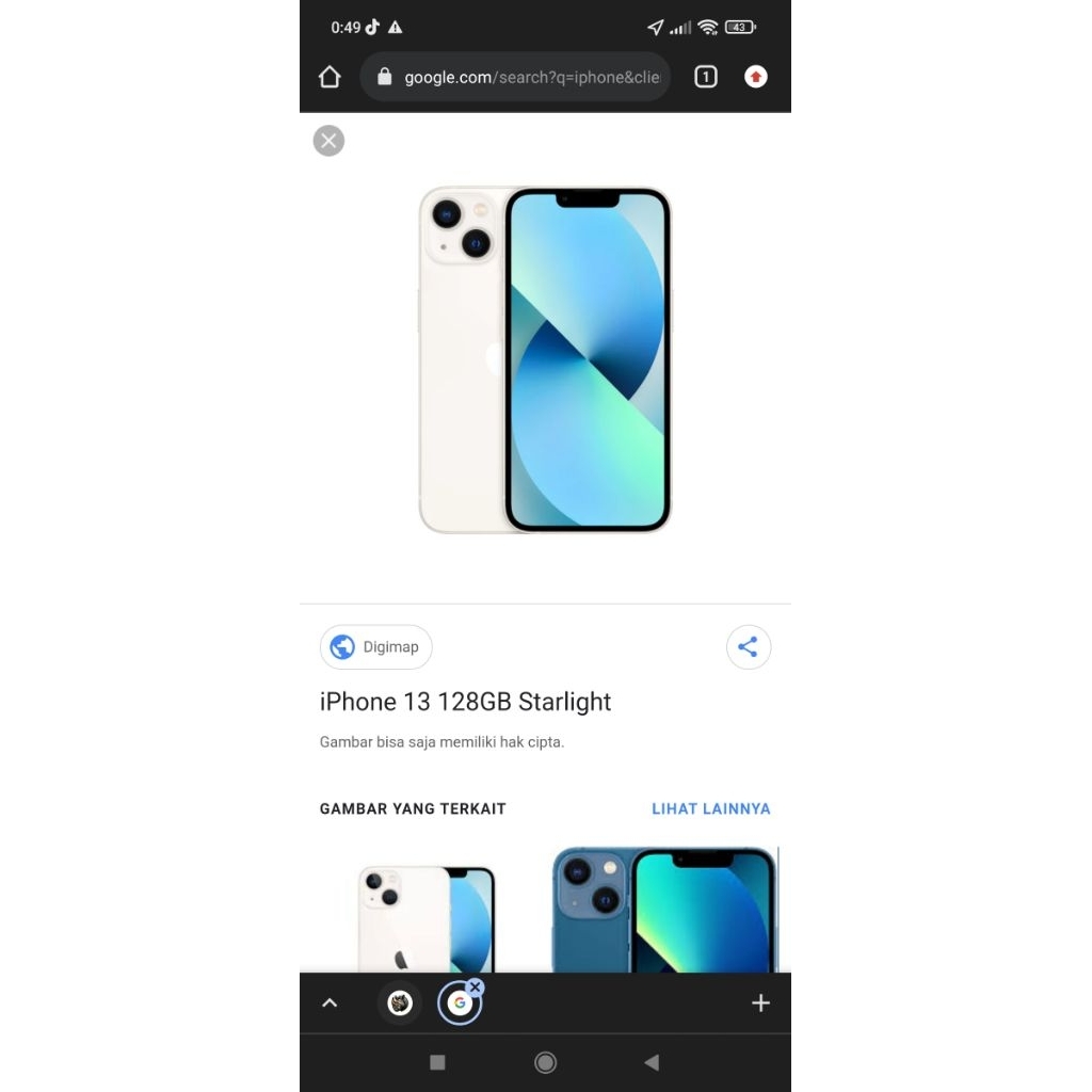 iPhone 14 Plus 128GB Biru - Second, Fullset, Garansi 1 Bulan