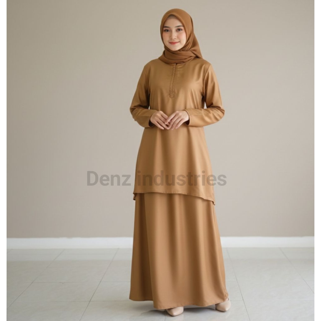 Setelan Rok Pemda PNS khaki tua toyobo