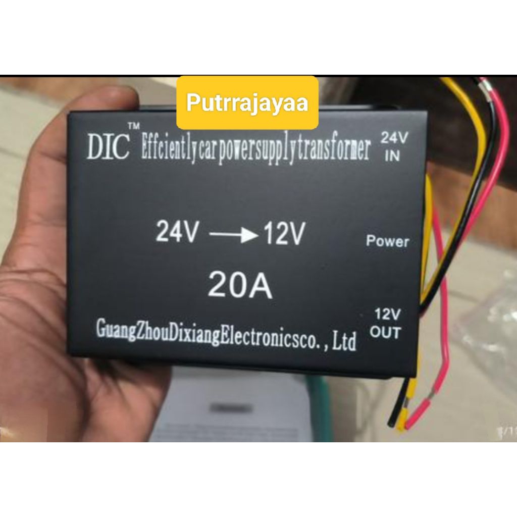 Step Down 20 Amper DC 24 Volt to 12 Volt ORI / Step Down DC 24V ke 12V 20A