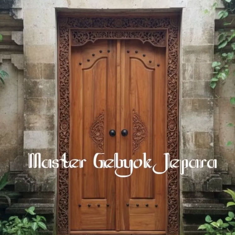 Pintu kamar ukir kayu jati