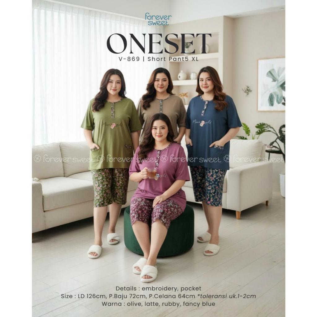 Babydoll Forever 3/4 Jumbo 5XL Celana Pendek Piyama Baju Tidur Baby Doll Wanita
