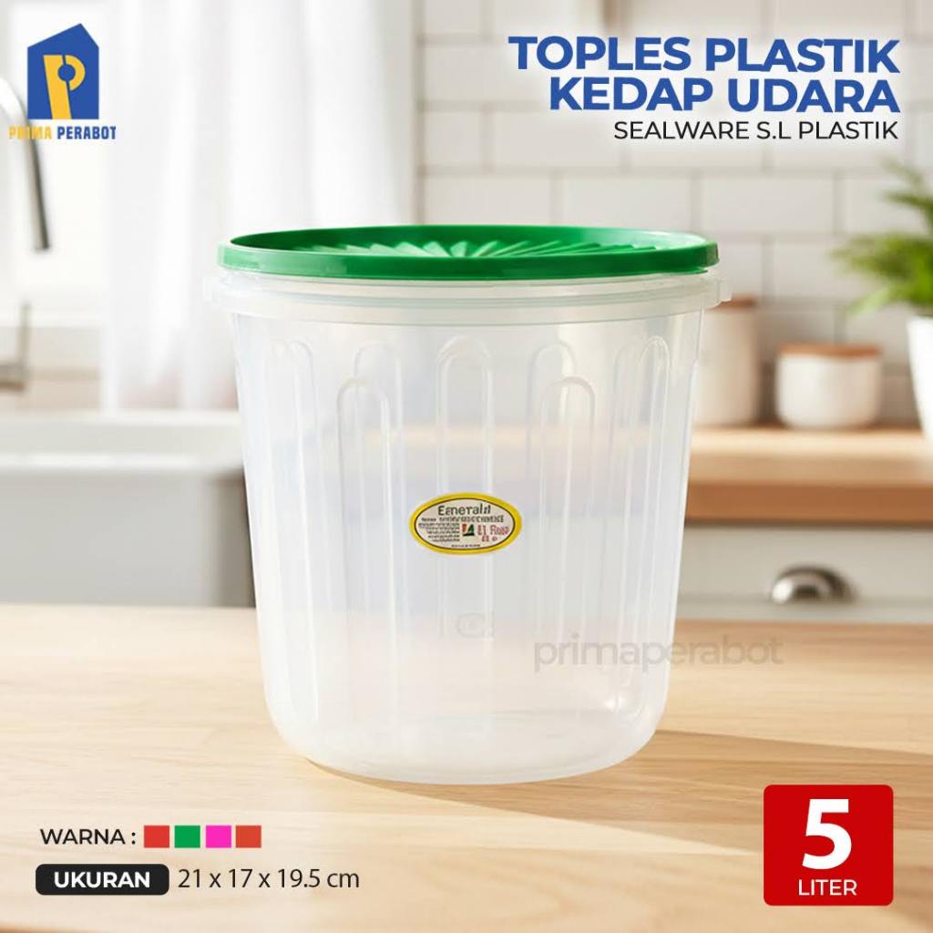 Sealware Toples Plastik 5 Liter Toples Krupuk Wadah Snack