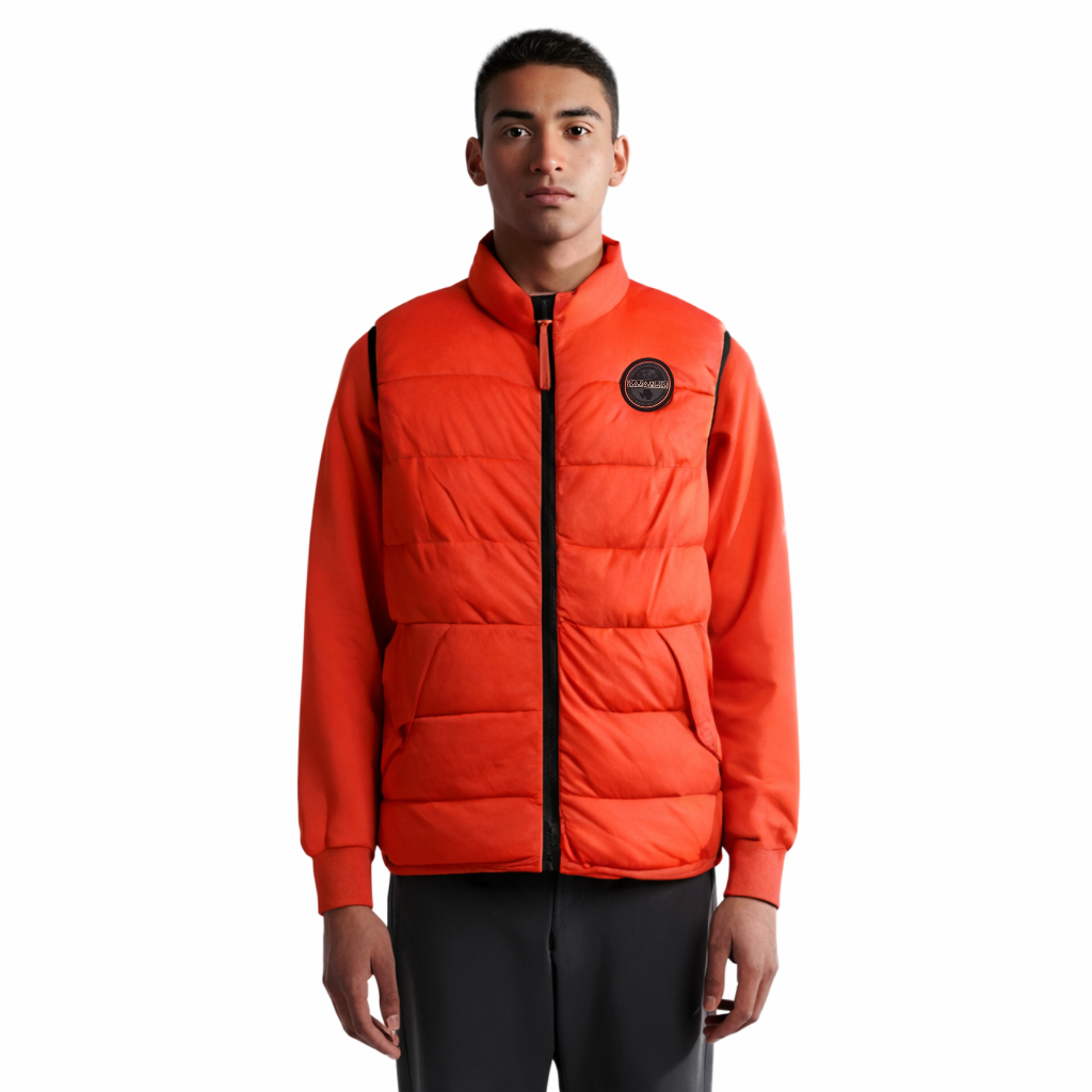 Napapijri Tromsso Gilet Cordura Original Vest Outdoor Pria Logo Patch