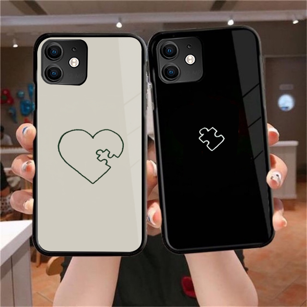 Case Softcase Glossy Couple Love Fuzzle  For Ready All Type Hp