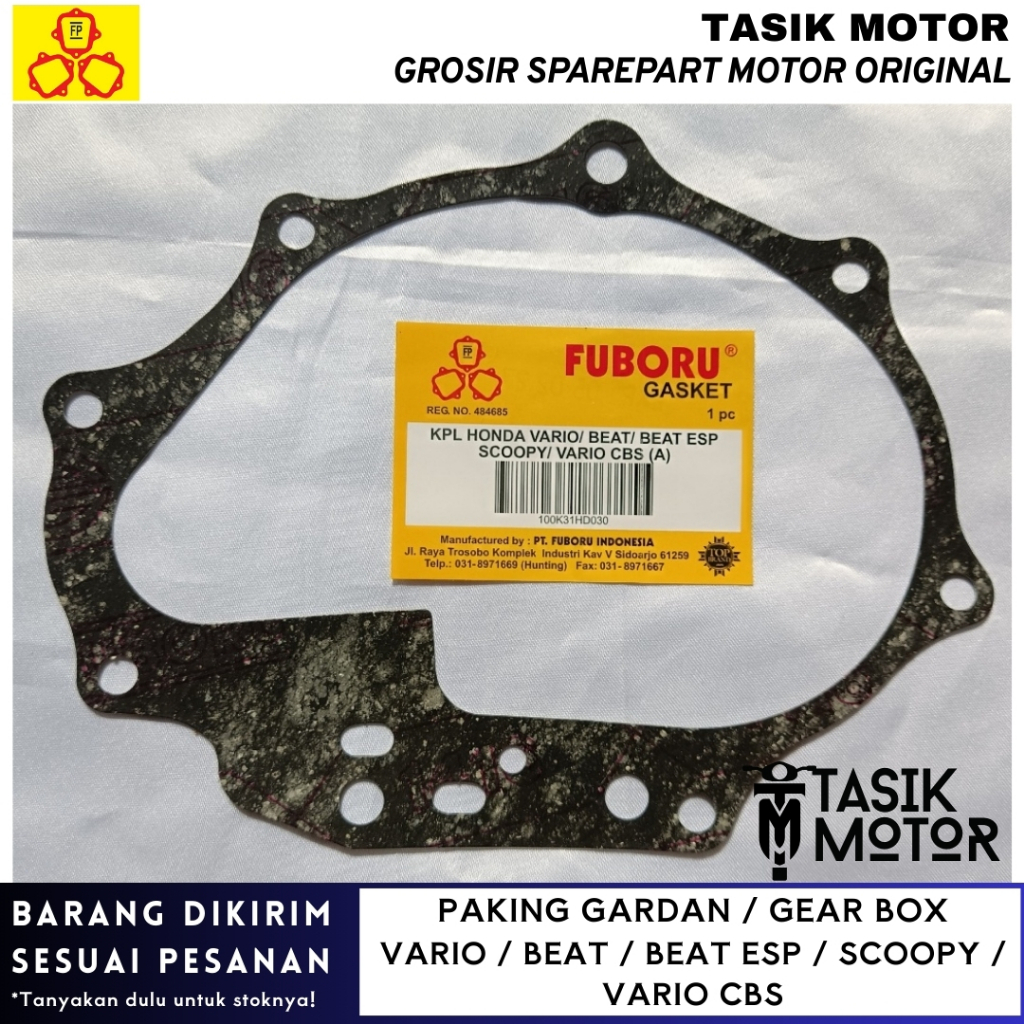 PAKING GARDAN VARIO / BEAT / BEAT ESP / SCOOPY / VARIO CBS GASKET PACKING GEAR BOX FUBORU