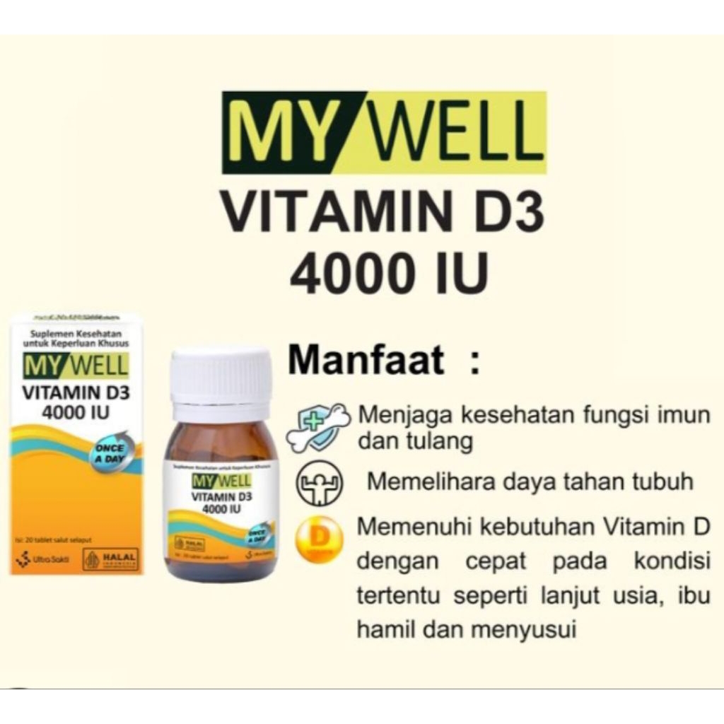 MY WELL VITAMIN D3 4000 IU 20 tablet