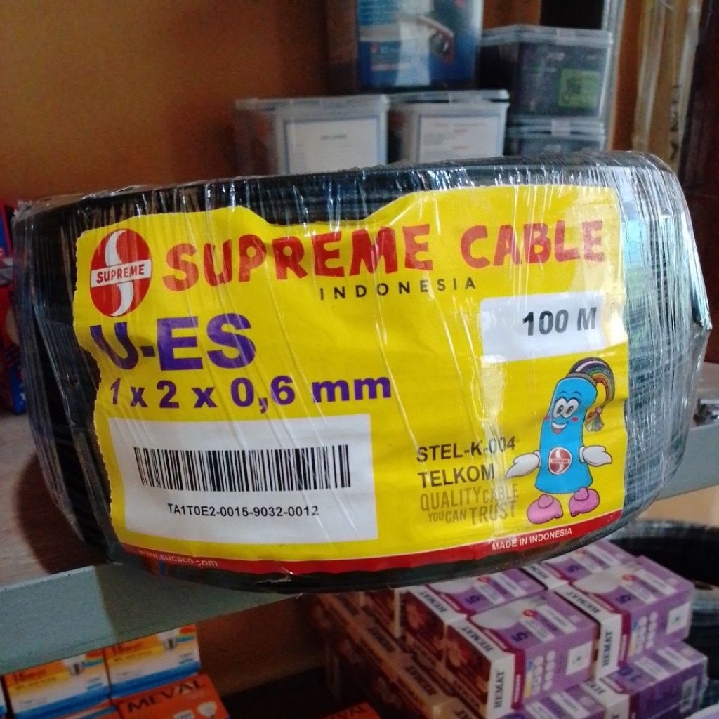 kabel telpon supreme 100m dropwire outdoor