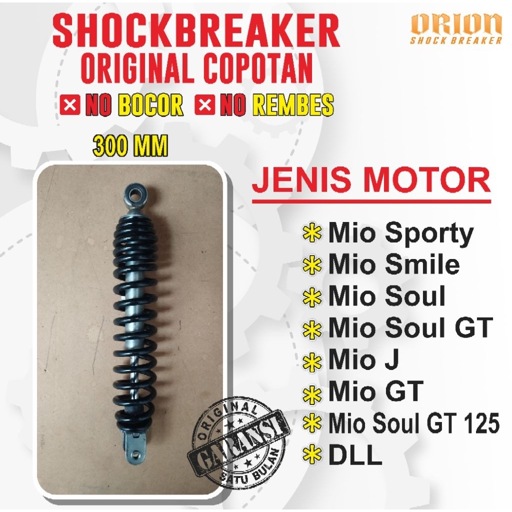 shockbreaker belakang mio sporty, mio smile, mio soul, mio soul GT, mio J, mio GT, mio soul GT DLL o