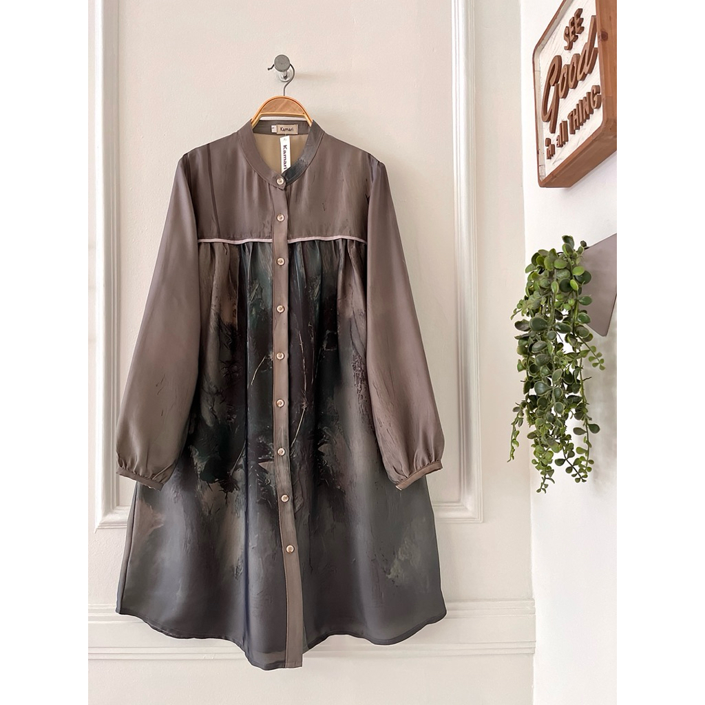 Tunik Kemeja Wanita Motif Terbaru Kekinian Original Brand Kamari Bahan Katun Julia Silk Premium
