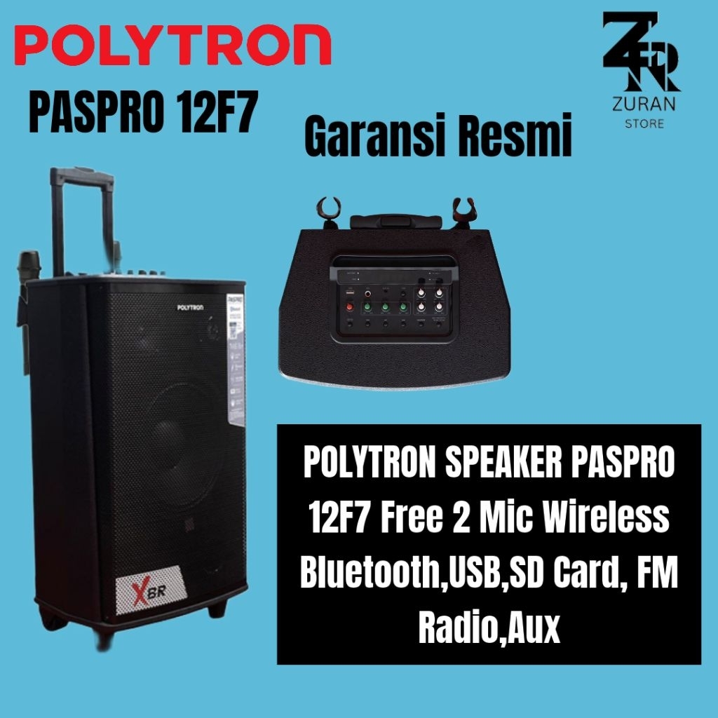 POLYTRON PASPRO 12F7 / PASPRO127F SPEAKER BLUETOOTH KARAOKE