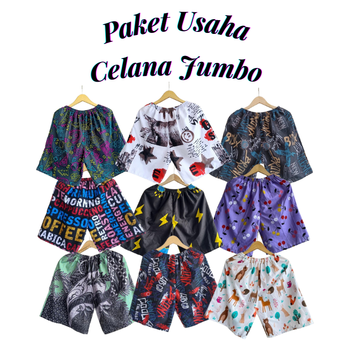 PAKET USAHA CELANA KOLOR PENDEK SIZE JUMBO XXL | BOXER JUMBO CELANA PRIA WANITA JUMBO