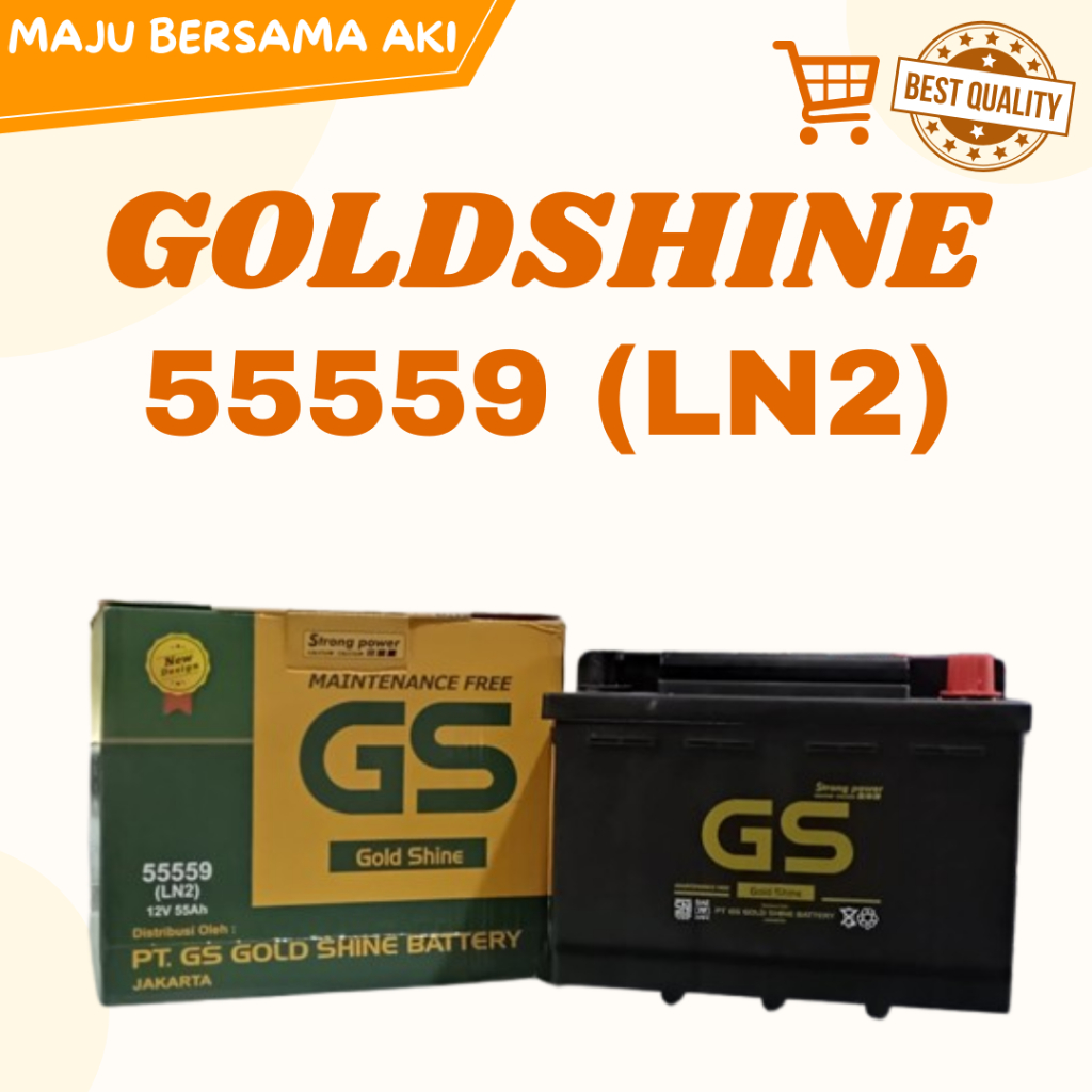 Aki Mobil GoldShine 55559 LN2 Peugeot 206 55AH Accu Kering