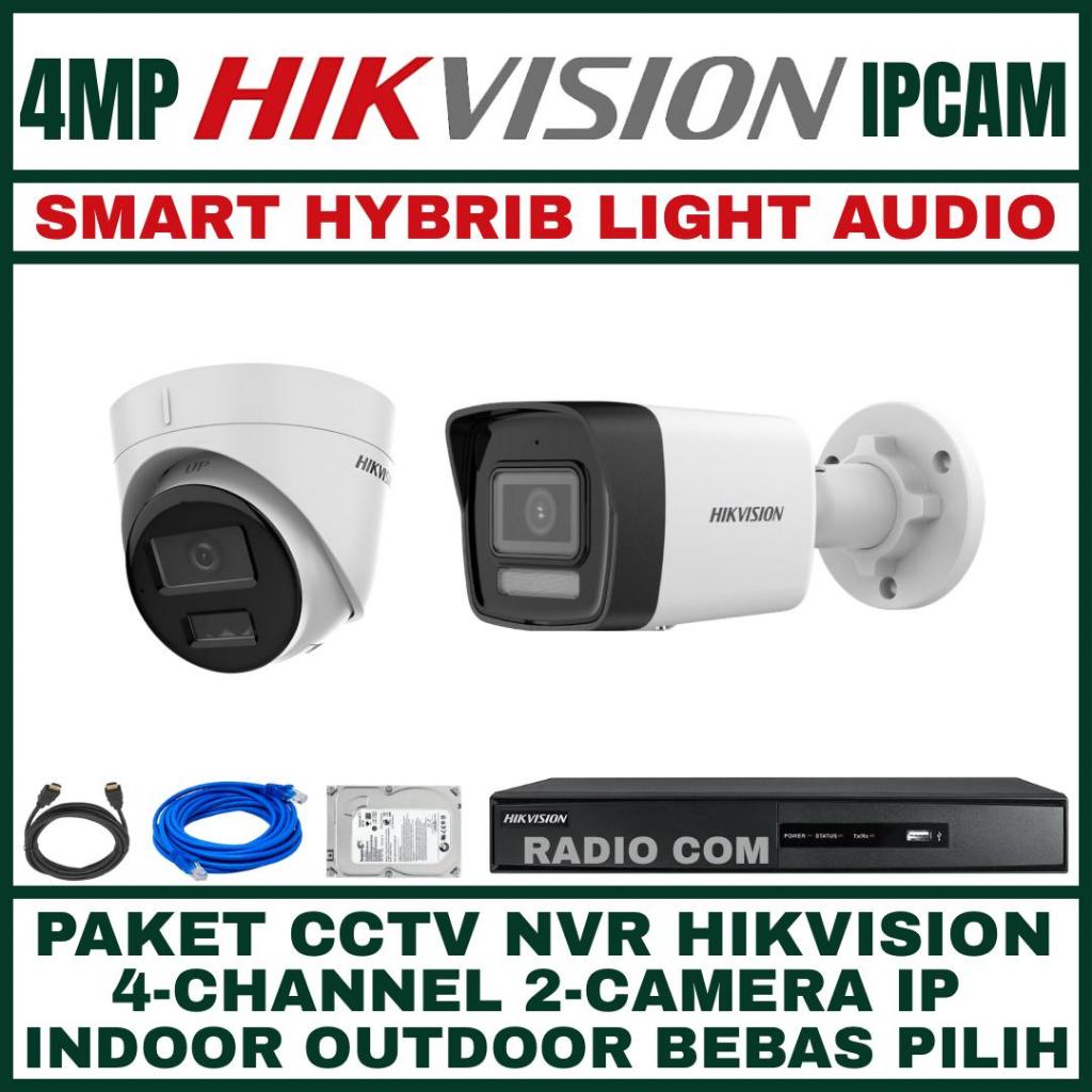 HIKVISION IP CAMERA 4MP PAKET 4 CHANNEL 2 KAMERA