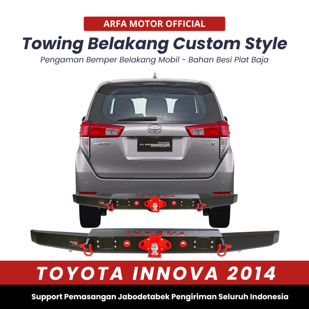 Towing Innova Lama 2014 Model Custom Pengaman Bemper Pelindung Bumper Belakang Mobil Baja Anti Karat
