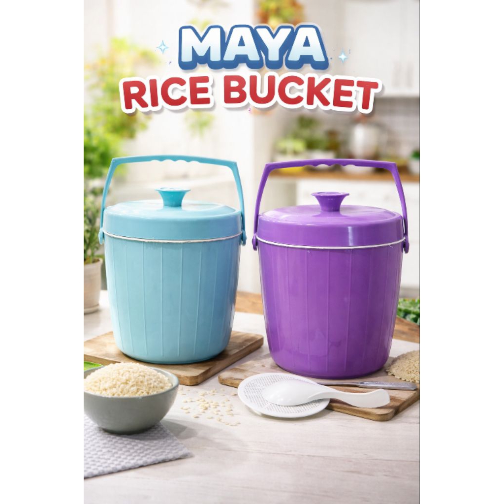 RICE BUCKET MAYA UKURAN 8 LTR/RICE BUCKET MINI