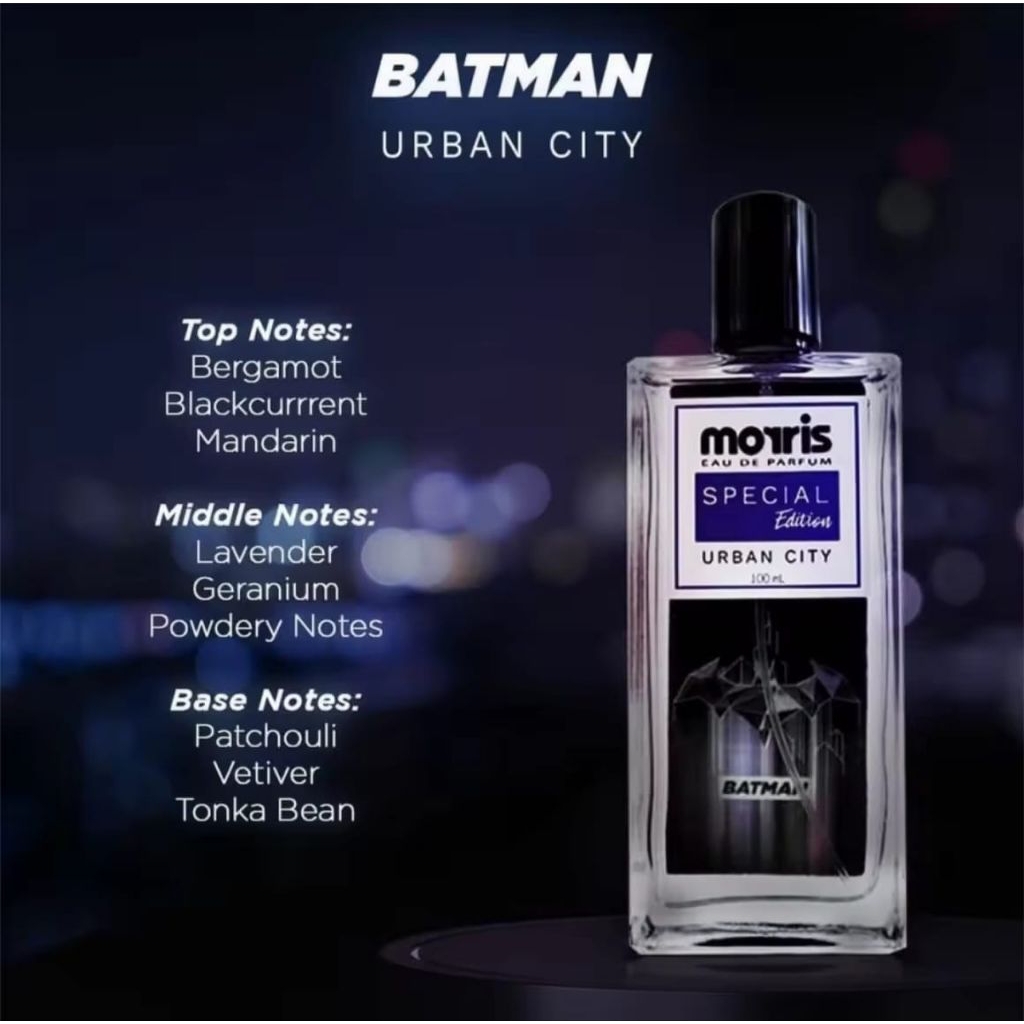 Morris Eau De Parfum Marvel Edition Batman 100ml Parfum Pria