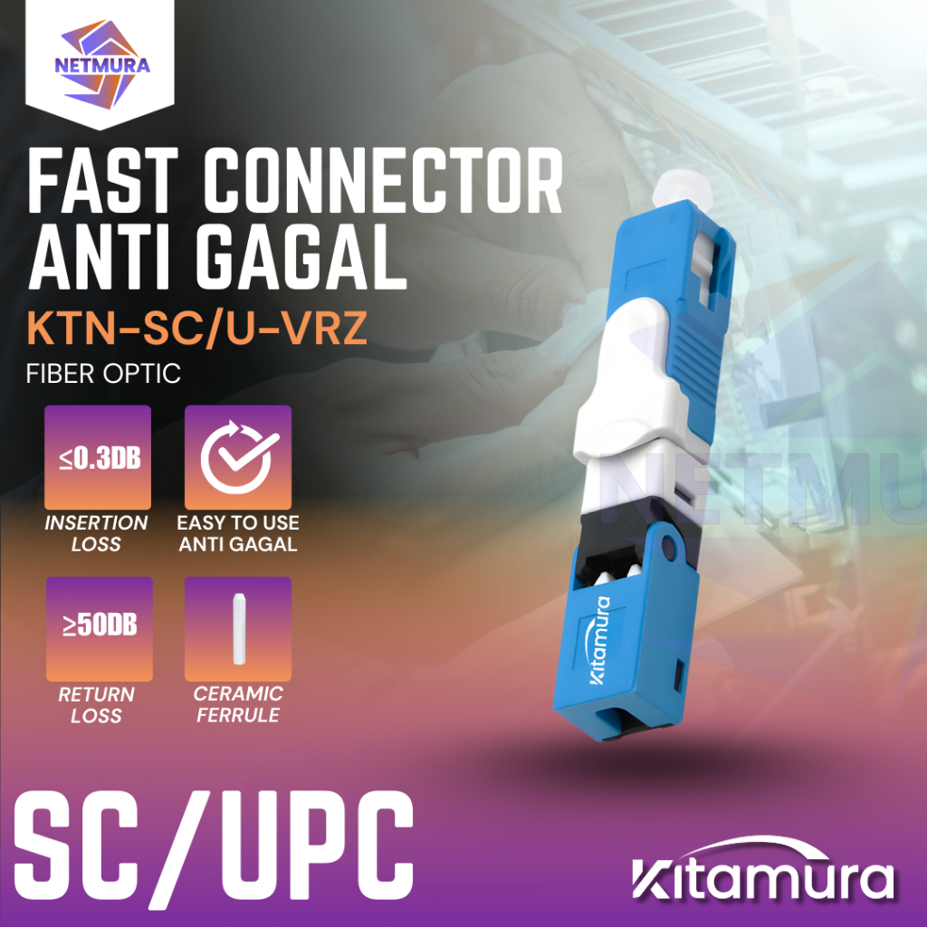 Fast Connector Fiber Optik SC / UPC - Kitamura Anti Gagal 10 Pcs