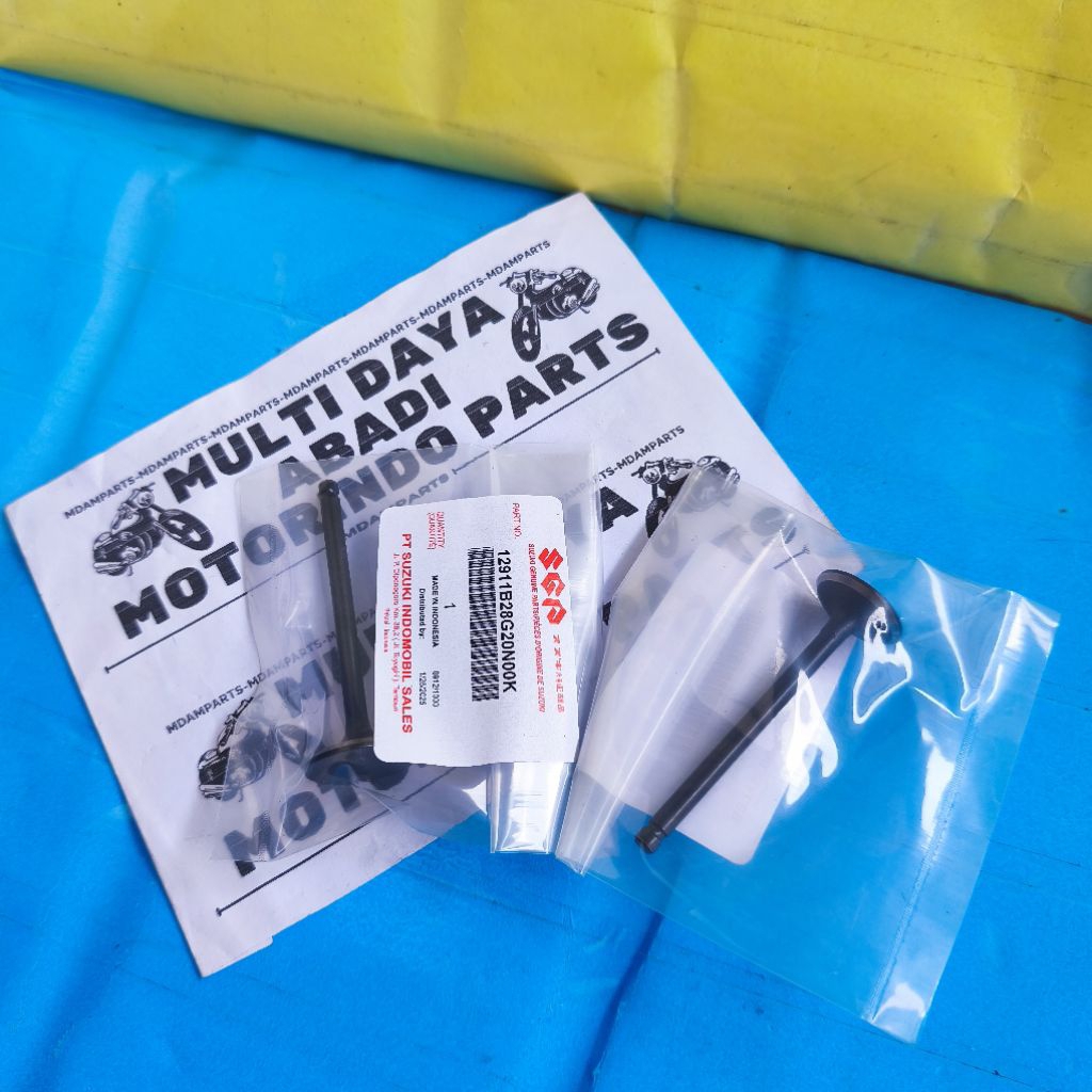 (12911B28G20N00K) (12912B33G10N00K) KLEP SET IN & EX SUZUKI SPIN COD